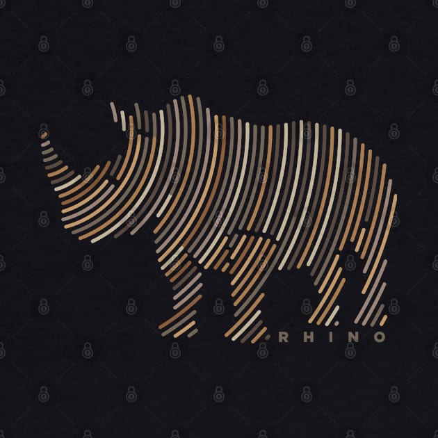 Rhino outline by Mulyadi Walet